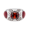 Bague 54 Bague en or blanc 18 carats au grenat et diamants 58 Facettes 3641136CN