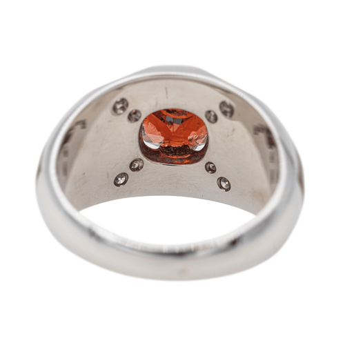 Bague 54 Bague en or blanc 18 carats au grenat et diamants 58 Facettes 3641136CN