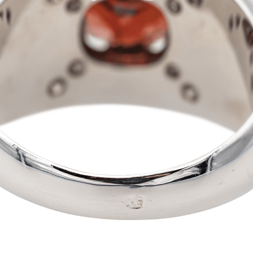 Bague 54 Bague en or blanc 18 carats au grenat et diamants 58 Facettes 3641136CN