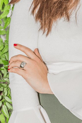 Bague 57 Mauboussin Grande Vie - Bague Étoile en or blanc 18 carats nacre et diamants 58 Facettes 3641138CN