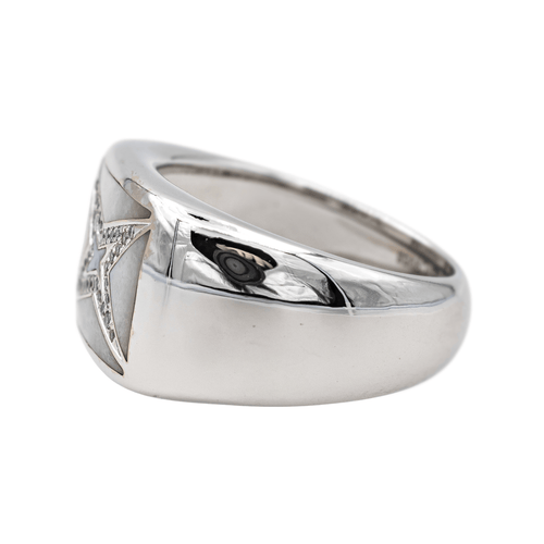 Bague 57 Mauboussin Grande Vie - Bague Étoile en or blanc 18 carats nacre et diamants 58 Facettes 3641138CN