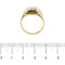 Bague Bague homme rectangulaire en or jaune 18 kt avec rubis 58 Facettes 36431