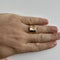 Bague Bague homme rectangulaire en or jaune 18 kt avec rubis 58 Facettes 36431