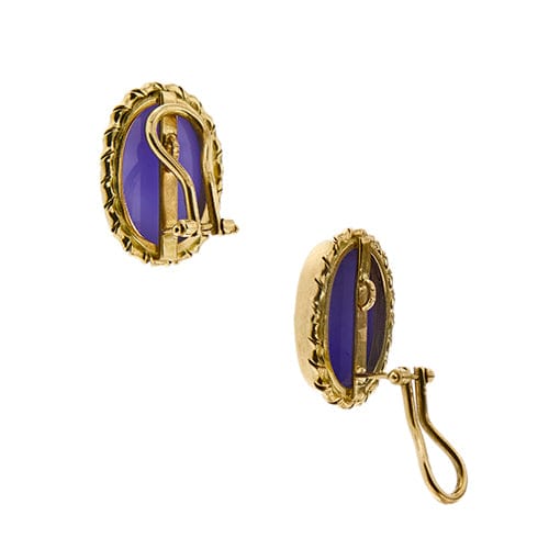 Boucles d'oreilles Boucles d'oreilles camée en or jaune 18 carats 58 Facettes 36448