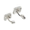 Boutons de manchette San Giorgio - Boutons de manchette carrés en or blanc 18 carats et saphirs 58 Facettes 36483