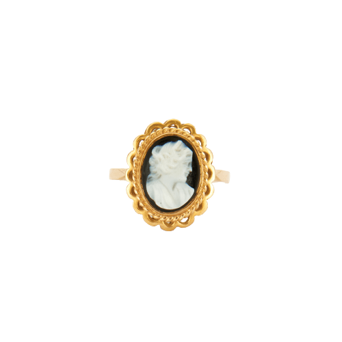 Bague 53 Bague en Or jaune, camée 58 Facettes