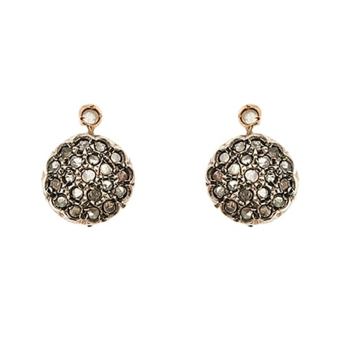 Boucles d'oreilles Boucles d’oreilles diamants en or rose 14 kt et argent 58 Facettes 36647