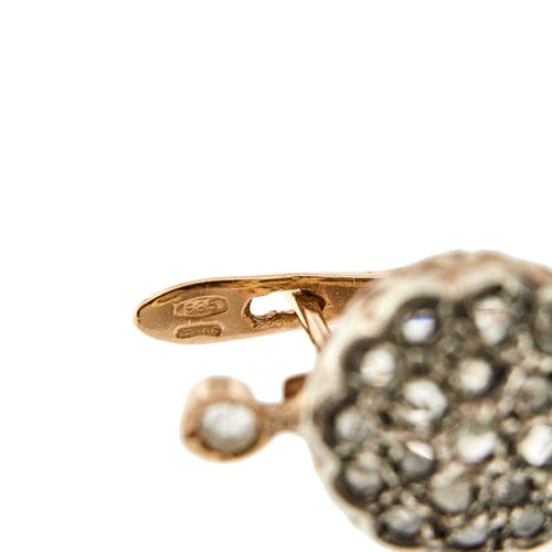 Boucles d'oreilles Boucles d’oreilles diamants en or rose 14 kt et argent 58 Facettes 36647