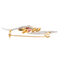 Broche Broche en or jaune 18 carats avec rubis et diamants 58 Facettes 3670083CN