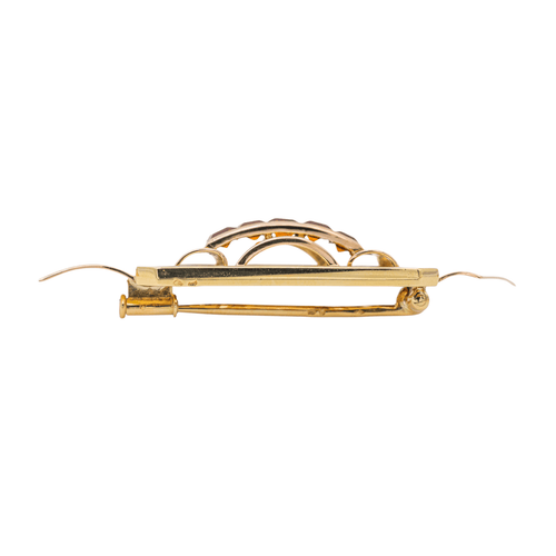 Broche Broche Tank en or jaune et rose 18 carats sertie de citrines 58 Facettes 3670085CN