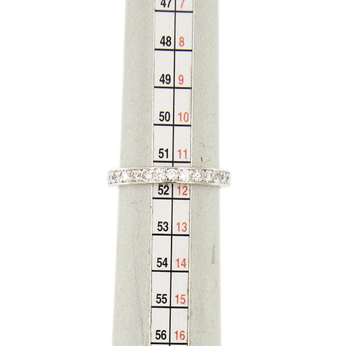Bague 51 Bague alliance éternité - Diamants taille brillant en or blanc 18 carats 58 Facettes 36705