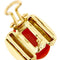 Boucles d'oreilles Boucles d’oreilles puces - Corail rouge cabochon en or jaune 18 ct 58 Facettes 36791