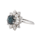 Bague 54 Bague Pompadour en or blanc 18 carats, saphir et diamants 58 Facettes 3681304RV