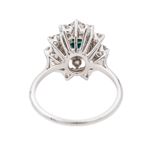 Bague 54 Bague Pompadour en or blanc 18 carats, saphir et diamants 58 Facettes 3681304RV