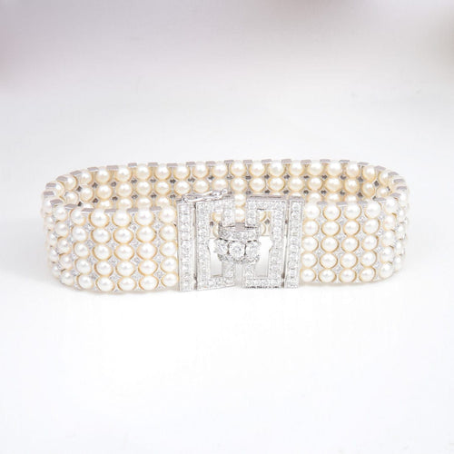 Bracelet Important Bracelet Art Déco, Perles & Diamants 58 Facettes DV0032-26