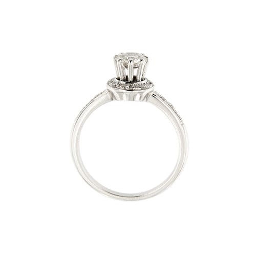 Bague Bague solitaire - Diamants taille brillant en or blanc 18 kt 0,84 ct 58 Facettes 36977