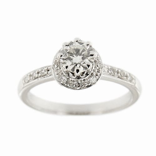 Bague Bague solitaire - Diamants taille brillant en or blanc 18 kt 0,84 ct 58 Facettes 36977
