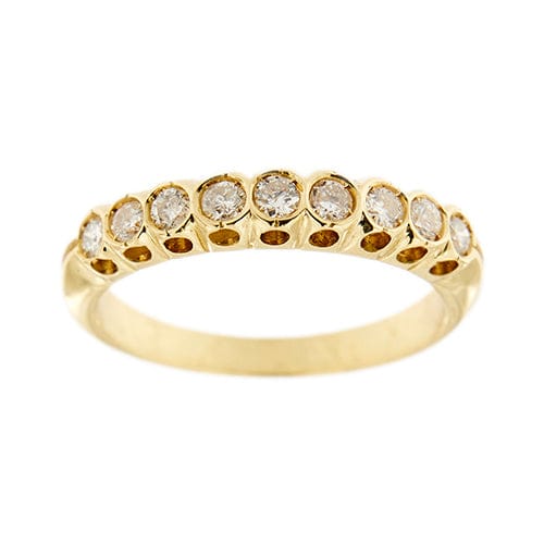 Bague Bague rivière en or jaune 18 ct avec diamants 0,60 ct 58 Facettes 36983