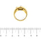Bague Bague jonc bombée en or jaune et or blanc 18 ct avec saphirs 58 Facettes 37051