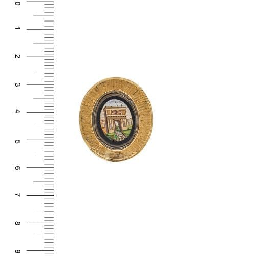 Broche Broche ovale en or jaune 18 ct à micromosaïque 58 Facettes 37262