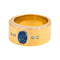 Bague 56 Bague en or jaune 18 carats avec saphir ovale et diamants 58 Facettes 3726308CN