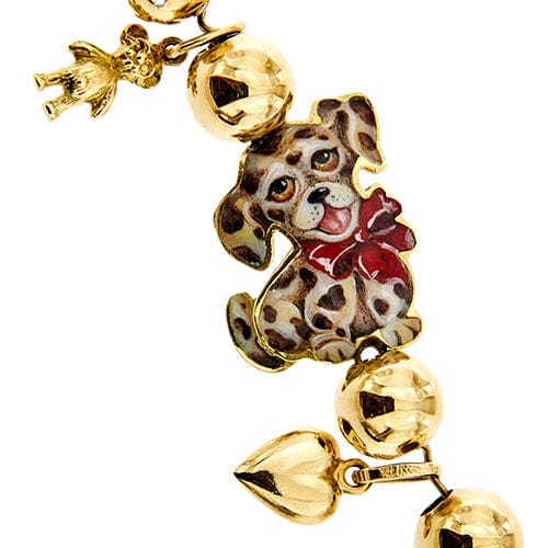 Bracelet Gabriella Rivalta - Bracelet multifils en or jaune 18 kt émaillé 58 Facettes 37279