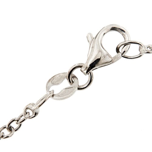 Collier Faraone - Collier maille rolò en or blanc 18 kt et diamants 58 Facettes 37410