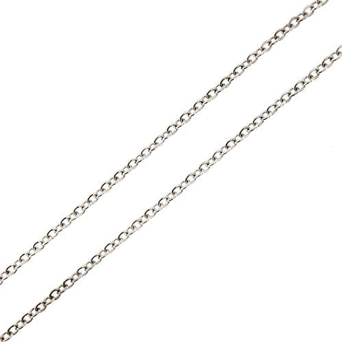Collier Faraone - Collier maille rolò en or blanc 18 kt et diamants 58 Facettes 37410