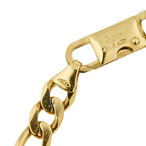 Collier Chini - Collier maille Figaro 3+1 en or jaune 18 ct 58 Facettes 37411