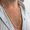 Collier Chini - Collier maille Figaro 3+1 en or jaune 18 ct 58 Facettes 37411