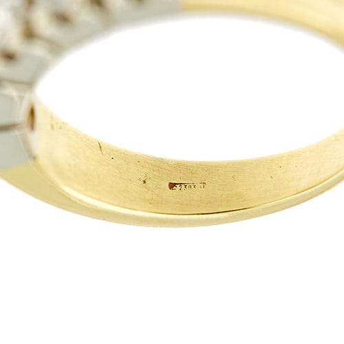 Bague Bague rivière - 5 diamants 0,80 ct en or jaune et blanc 18 kt 58 Facettes 37551