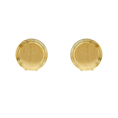 Boutons de manchette Copribottoni gemelli ronds en or jaune 18 ct 58 Facettes 37571