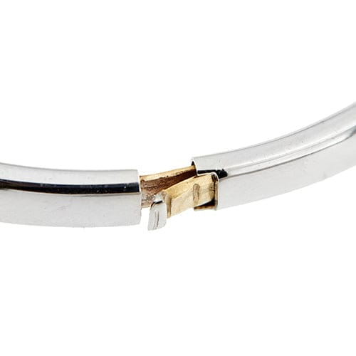 Bracelet Bracelet rigide ovale en or blanc 18 ct 58 Facettes 37590