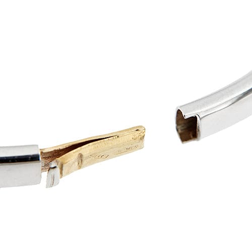 Bracelet Bracelet rigide ovale en or blanc 18 ct 58 Facettes 37590
