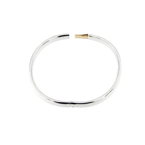 Bracelet Bracelet rigide ovale en or blanc 18 ct 58 Facettes 37590