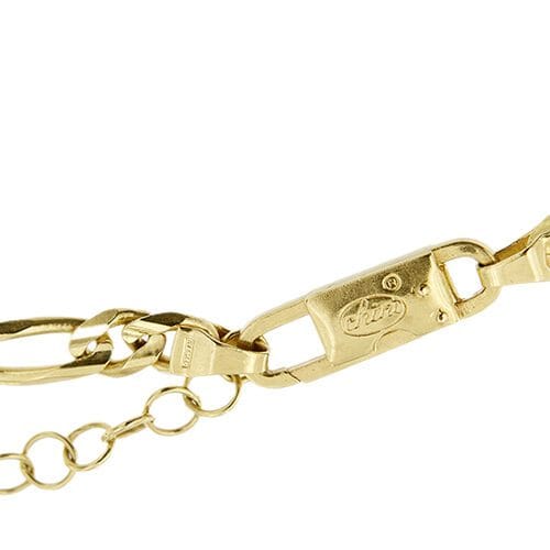 Collier Chini - Collier maille Figaro 3+1 en or jaune 18 ct 58 Facettes 37642