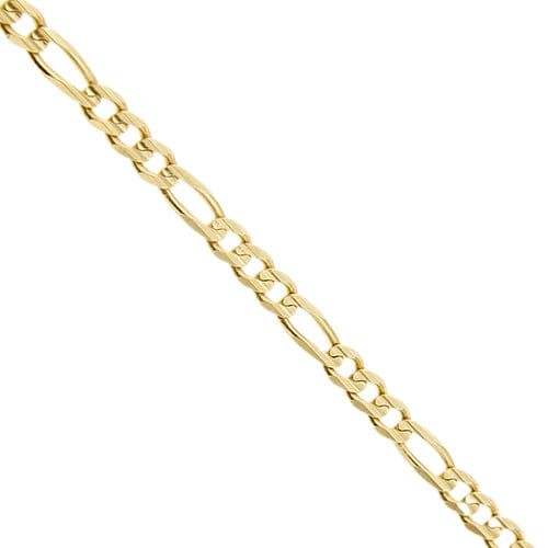 Collier Chini - Collier maille Figaro 3+1 en or jaune 18 ct 58 Facettes 37642