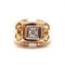Bague 51 Bague Tank diamant or jaune 58 Facettes