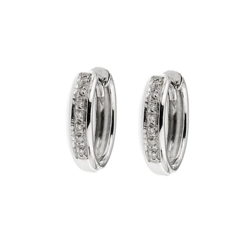 Boucles d'oreilles Boucles d'oreilles créoles ovales en or blanc 18 ct et diamants 58 Facettes 37738