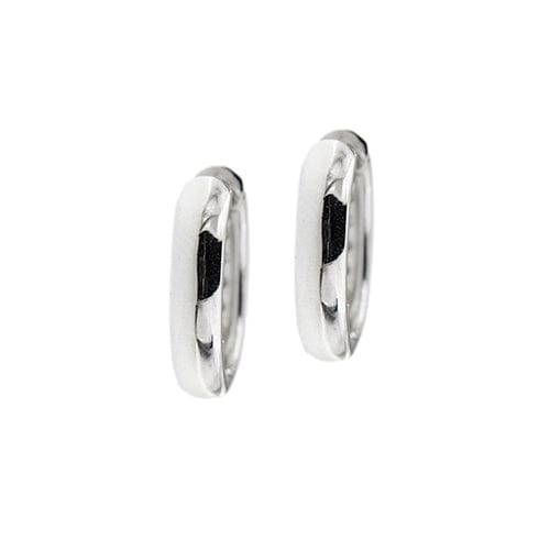Boucles d'oreilles Boucles d'oreilles créoles ovales en or blanc 18 ct et diamants 58 Facettes 37738