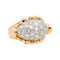 Bague 59 Bague rétro en or rose 18 carats et platine pavée de diamants 58 Facettes 3779437CN