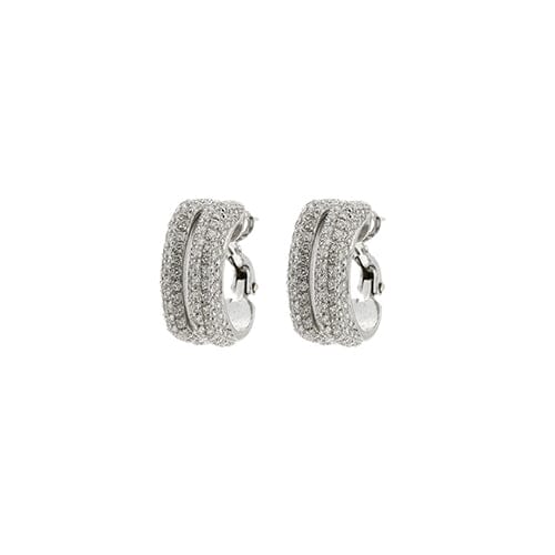 Boucles d'oreilles Boucles d’oreilles en or blanc 18 kt avec 316 diamants 58 Facettes 37833