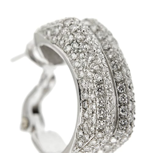 Boucles d'oreilles Boucles d’oreilles en or blanc 18 kt avec 316 diamants 58 Facettes 37833
