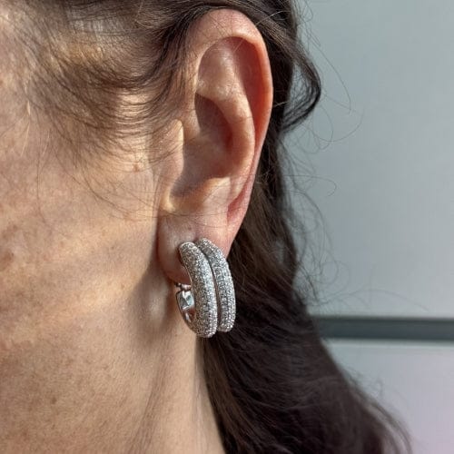 Boucles d'oreilles Boucles d’oreilles en or blanc 18 kt avec 316 diamants 58 Facettes 37833