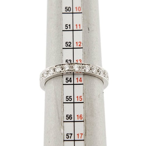 Bague 53 Alliance éternité - Bague en or blanc 18 carats et diamants 1,20 ct 58 Facettes 37862