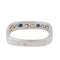 Bague 57 Bague carrée en or blanc 18 carats avec diamants et saphirs 58 Facettes 3789785CN