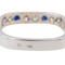 Bague 57 Bague carrée en or blanc 18 carats avec diamants et saphirs 58 Facettes 3789785CN