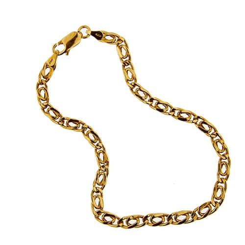 Bracelet Bracelet homme maille œil de tigre en or jaune 18 ct 58 Facettes 37917