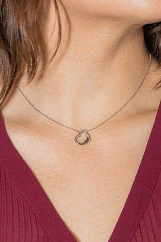 Collier Tiffany & Co - Collier Open Heart en or blanc 18 carats et diamants 58 Facettes 3797977RV