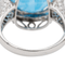 Bague 51.5 Bague cocktail en or blanc avec topaze bleue et diamants 58 Facettes 3798774CN